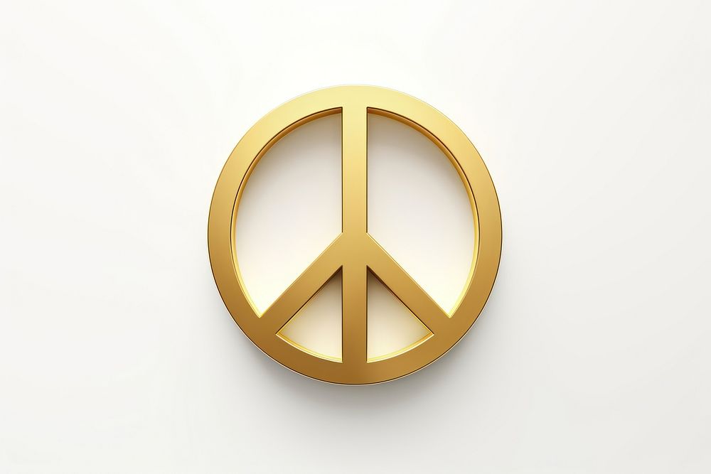 Symbol gold logo white background. AI generated Image by rawpixel.