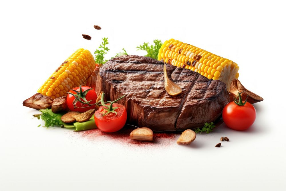 Steak grilled tomato food. AI generated Image by rawpixel.