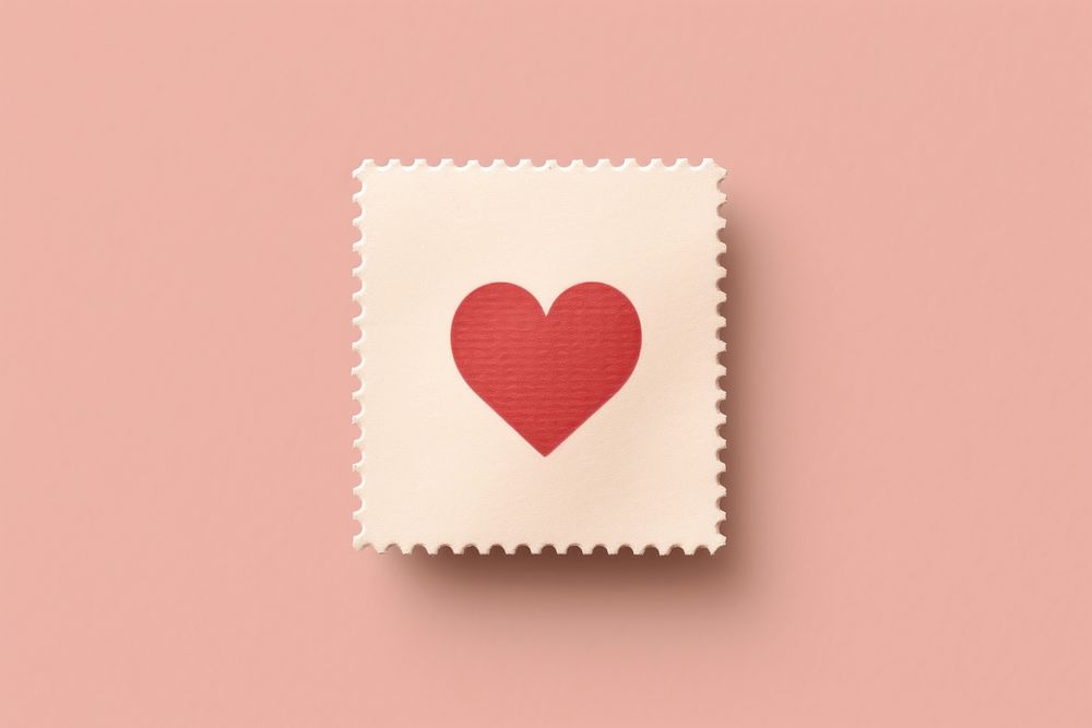 Postage stamp icon heart paper text. AI generated Image by rawpixel.