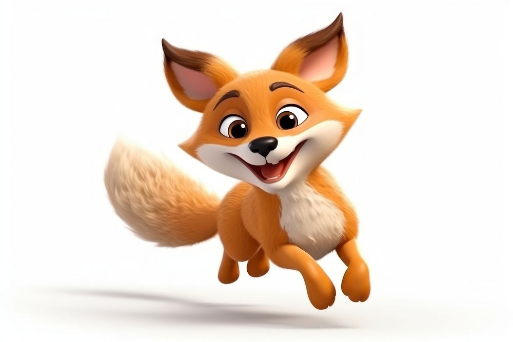 A red fox cartoon mammal animal. AI generated Image by rawpixel.