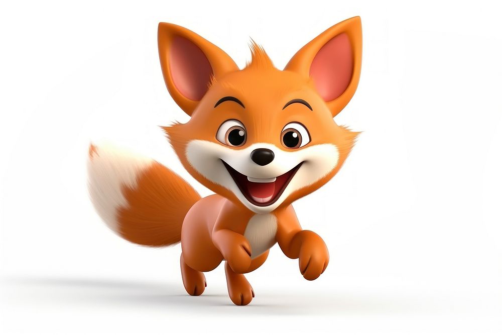 Red fox cartoon mammal animal. AI generated Image by rawpixel.