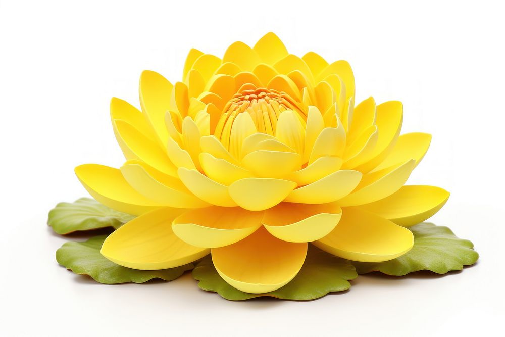 Water lily flower yellow petal. AI generated Image by rawpixel.