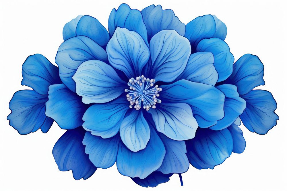 Blue Flower flower dahlia plant. 