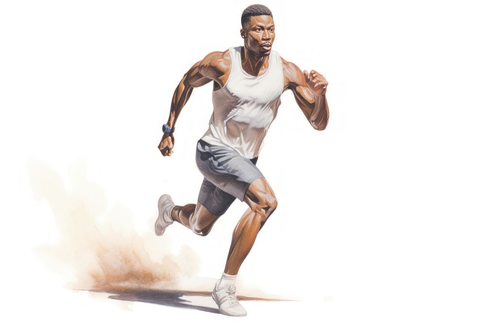 Athlete sprinting footwear running jogging. AI generated Image by rawpixel.