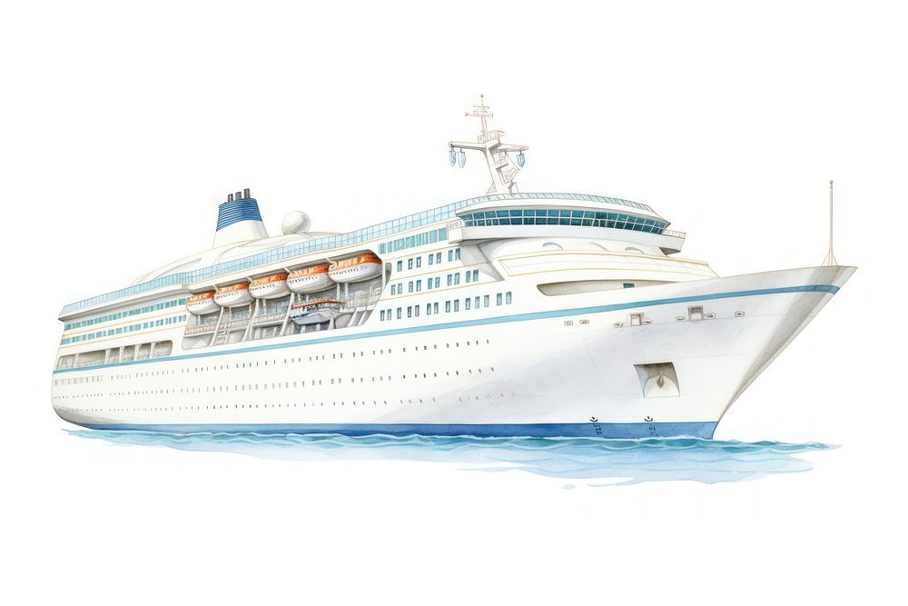 White Cruise ship vehicle cruise boat. AI generated Image by rawpixel.