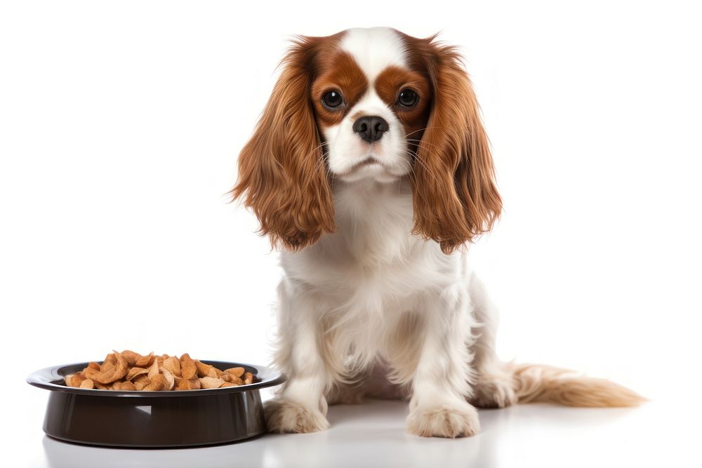 Spaniel food dog animal. AI generated Image by rawpixel.