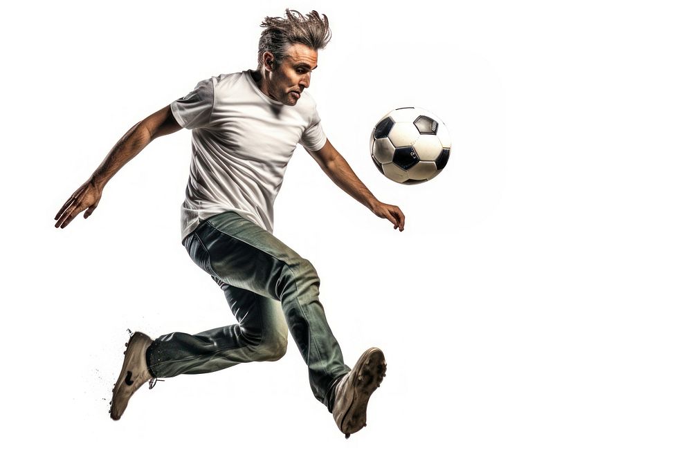 Soccer kicking ball football. AI generated Image by rawpixel.