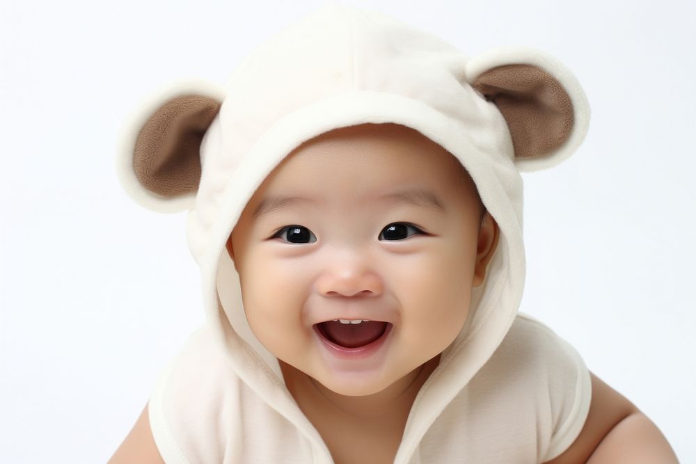 Baby portrait smile photo. AI generated Image by rawpixel.