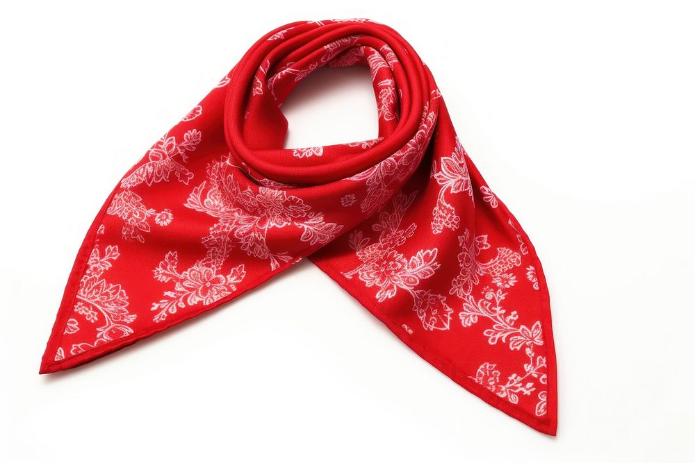 Bandana scarf white background accessories. AI generated Image by rawpixel.