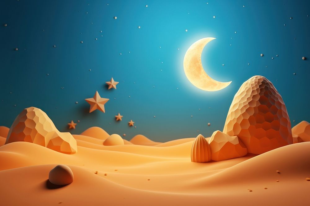 Moon astronomy nature desert. 