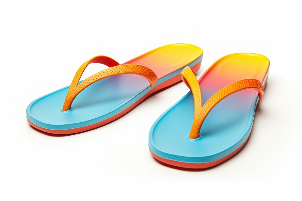 Flip-flops footwear white background clothing. AI generated Image by rawpixel.