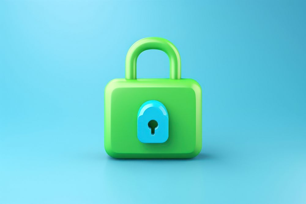 Security green lock blue. AI generated Image by rawpixel.