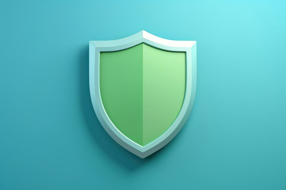 Shield green blue protection. AI generated Image by rawpixel.