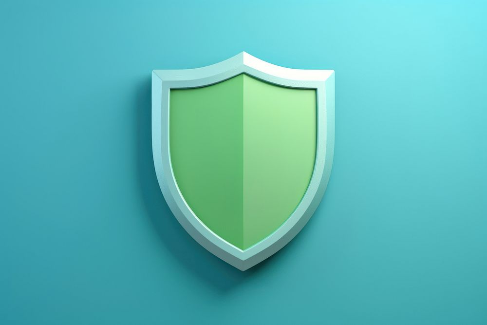 Shield green blue protection. 