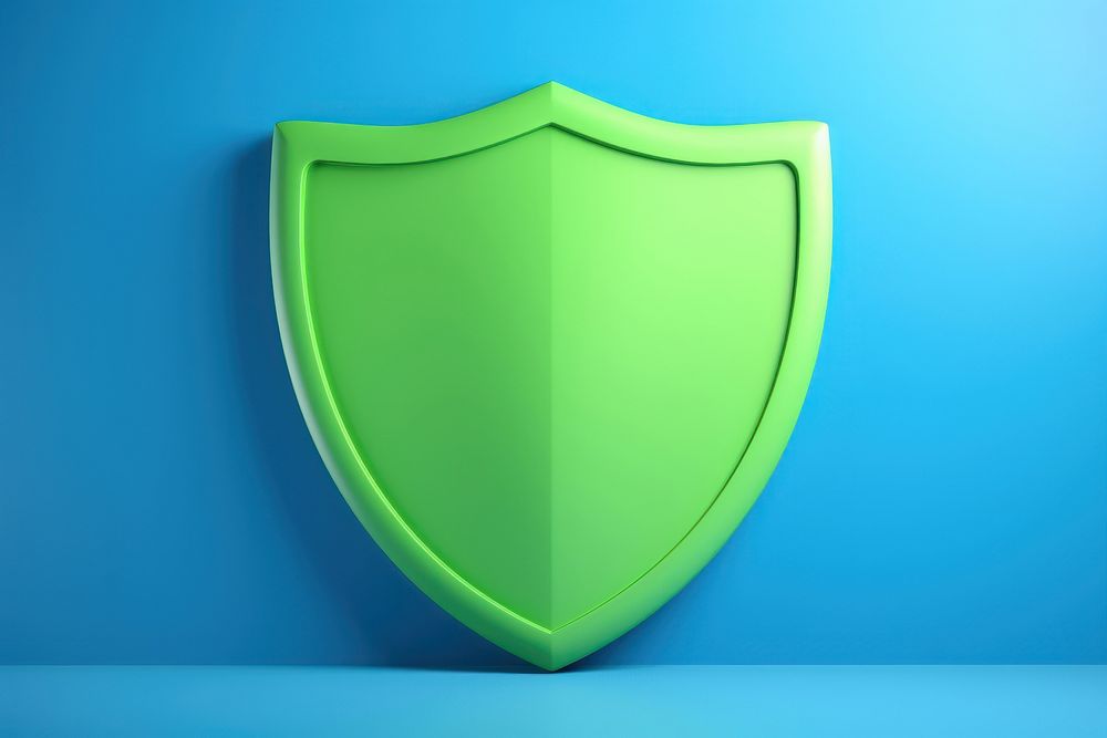 Shield green blue protection. 