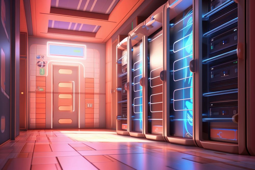 Server computer architecture illuminated. | Free Photo Illustration ...