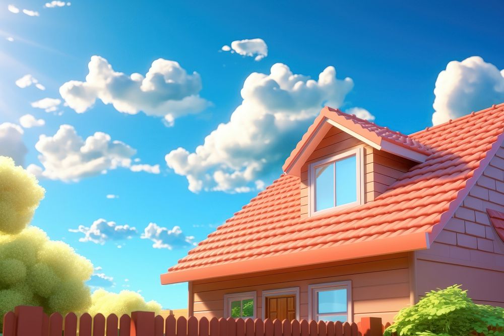 House roof sky architecture. AI generated Image by rawpixel.