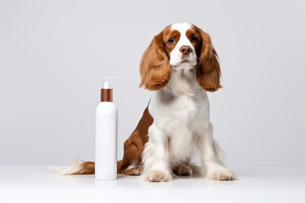 Dog pet cosmetics spaniel. AI generated Image by rawpixel.