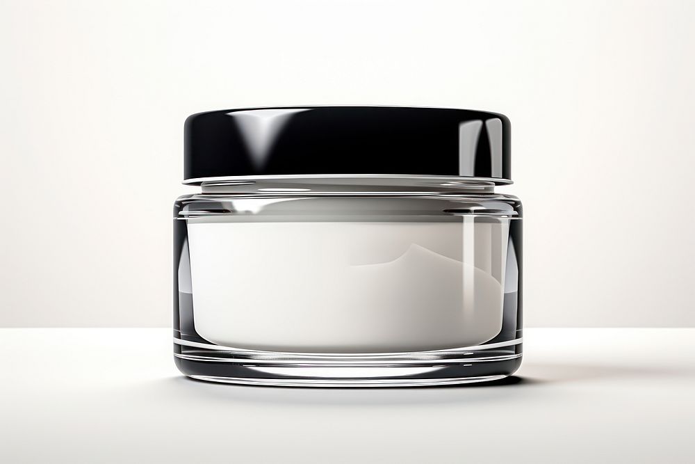 Cosmetics table jar container. 