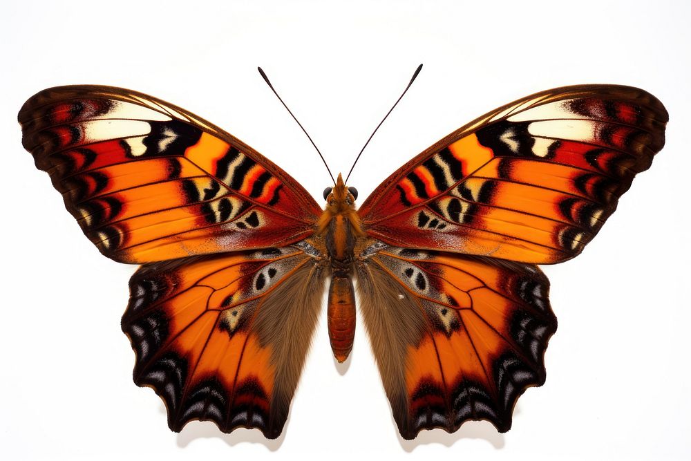 Emperor butterfly animal insect white background. AI generated Image by rawpixel.