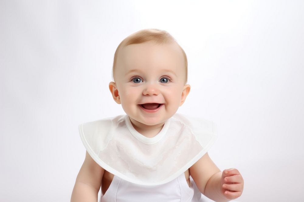 Baby portrait smile white. AI generated Image by rawpixel.