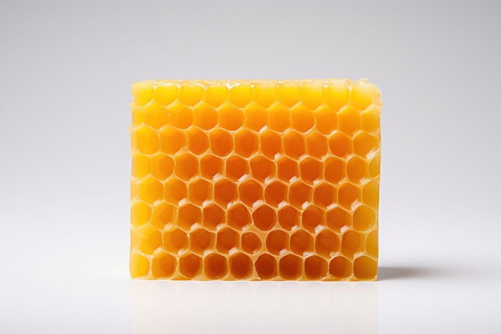 Honeycomb food bee white background. AI generated Image by rawpixel.