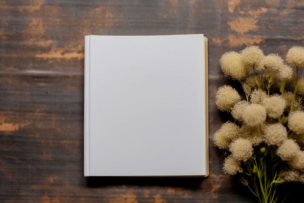 Book publication flower table. AI generated Image by rawpixel.