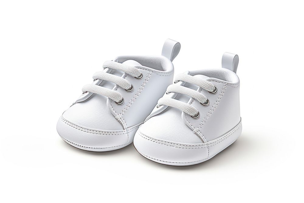 Shoe footwear white pair. 