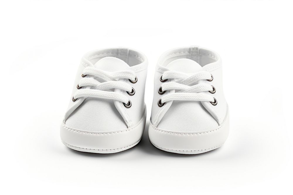 Shoe footwear white pair. 