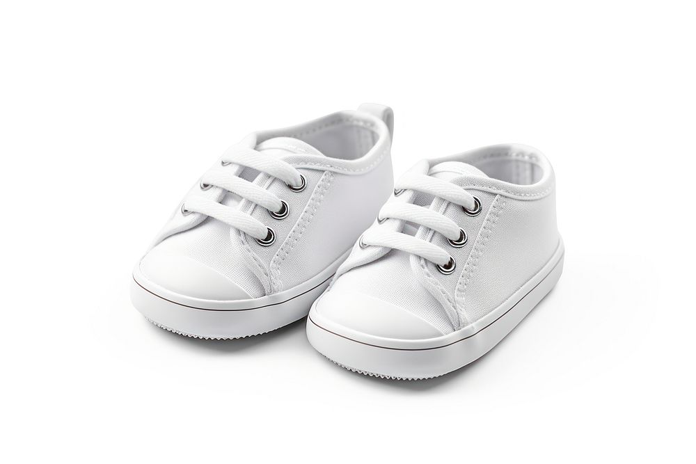 Shoe footwear white pair. 