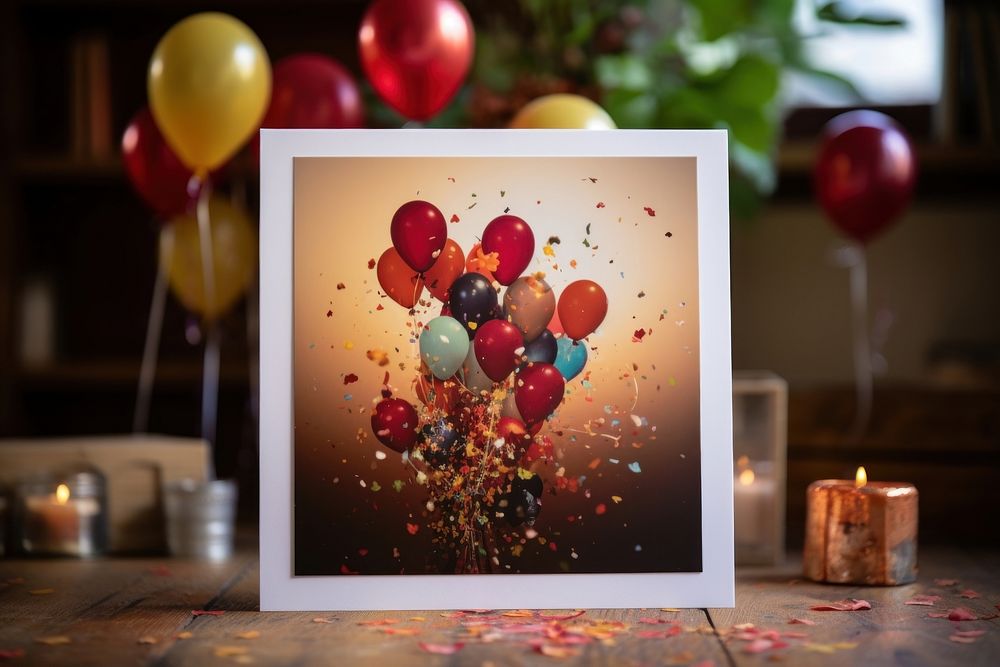 Celebration painting birthday balloon. AI generated Image by rawpixel.