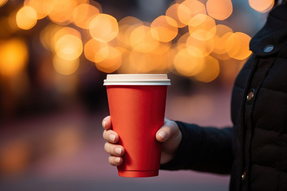 Coffee drink cup christmas. AI generated Image by rawpixel.