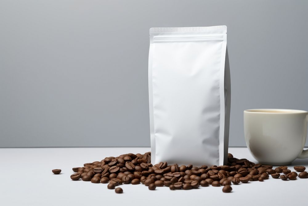 Coffee cup mug coffee beans. AI generated Image by rawpixel.
