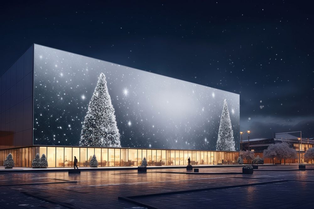 Christmas architecture building transportation. AI generated Image by rawpixel.
