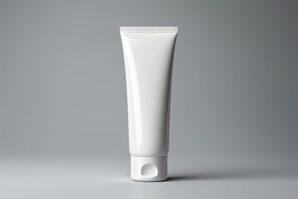 Bottle cosmetics white toothpaste. 