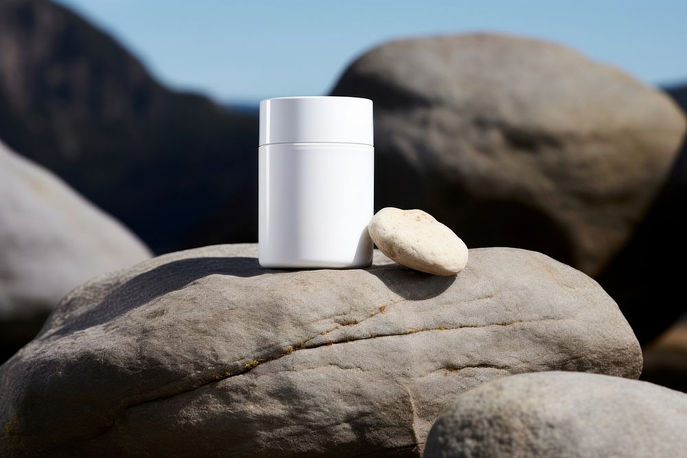 Rock cylinder outdoors lighting. AI generated Image by rawpixel.