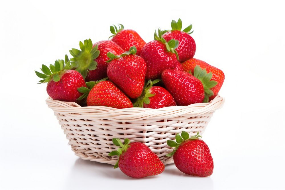 Strawberry basket fruit plant. AI generated Image by rawpixel.