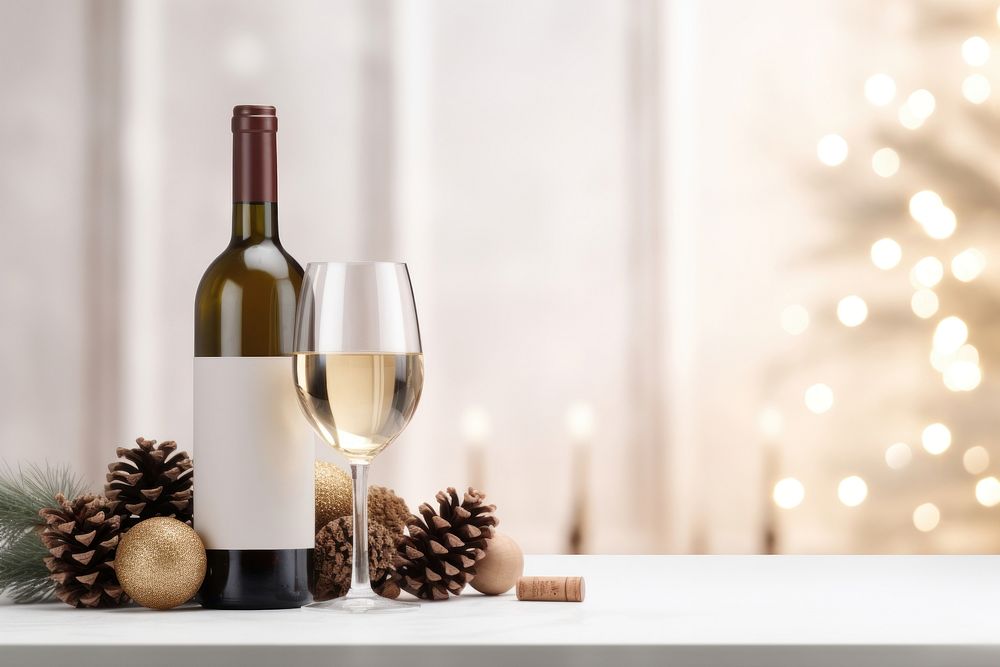 Drink wine christmas beverage. AI generated Image by rawpixel.