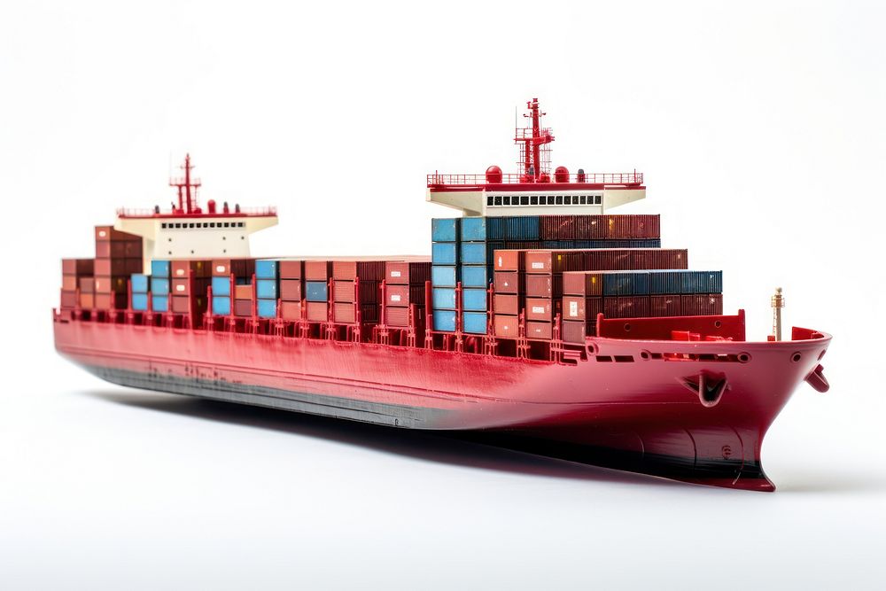 Container ship watercraft container vehicle. AI generated Image by rawpixel.