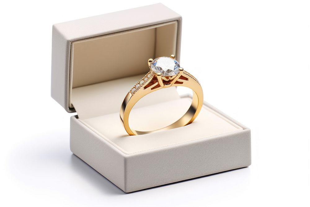 Gold ring diamond gemstone jewelry. AI generated Image by rawpixel.