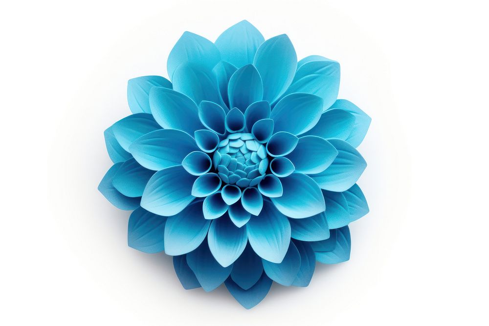 Blue Flower flower dahlia plant. AI generated Image by rawpixel.