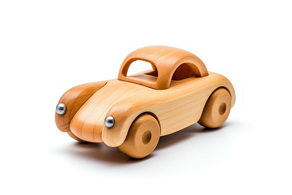 Wooden toys wheel car white background. AI generated Image by rawpixel.