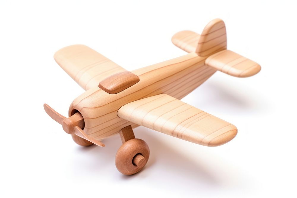 Wooden plane toy airplane aircraft vehicle. 