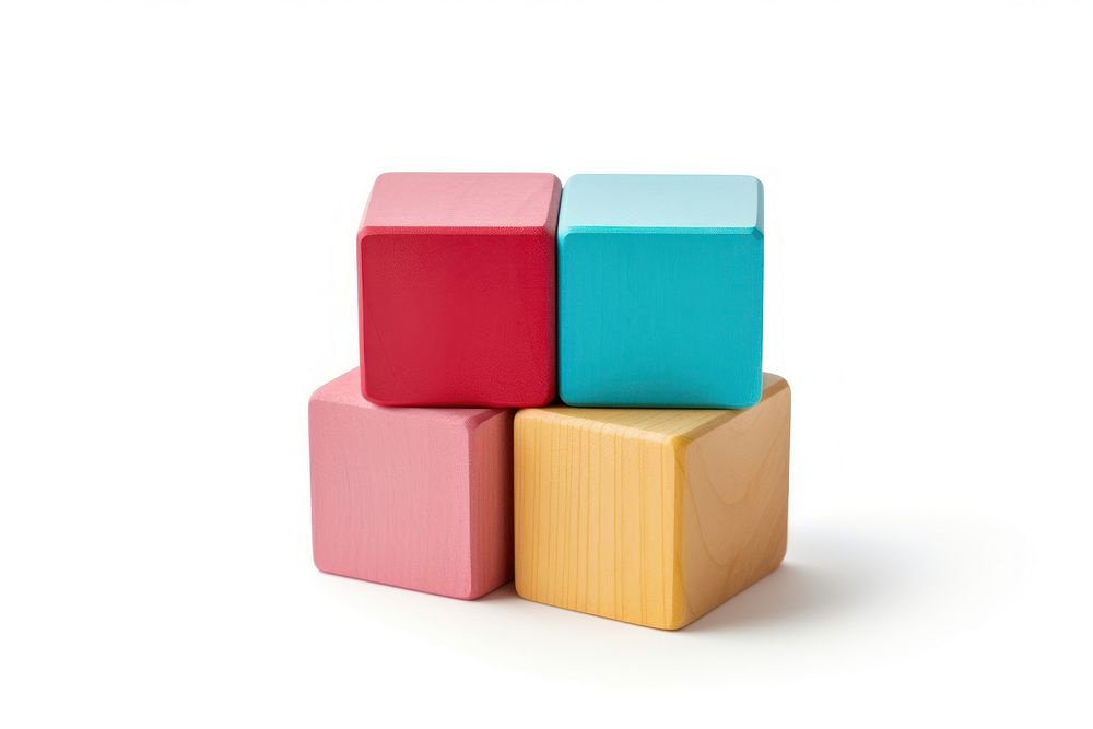 Wooden toy white background simplicity rectangle. AI generated Image by rawpixel.