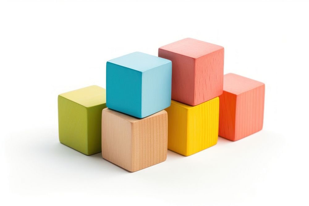 Wooden toy white background simplicity variation. AI generated Image by rawpixel.