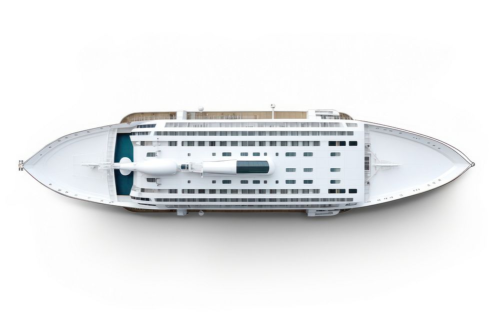 White Cruise ship architecture vehicle white background. AI generated Image by rawpixel.