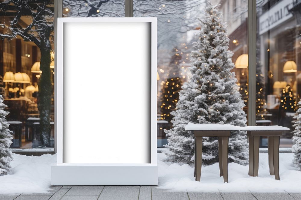 Christmas outdoors lighting white. AI generated Image by rawpixel.