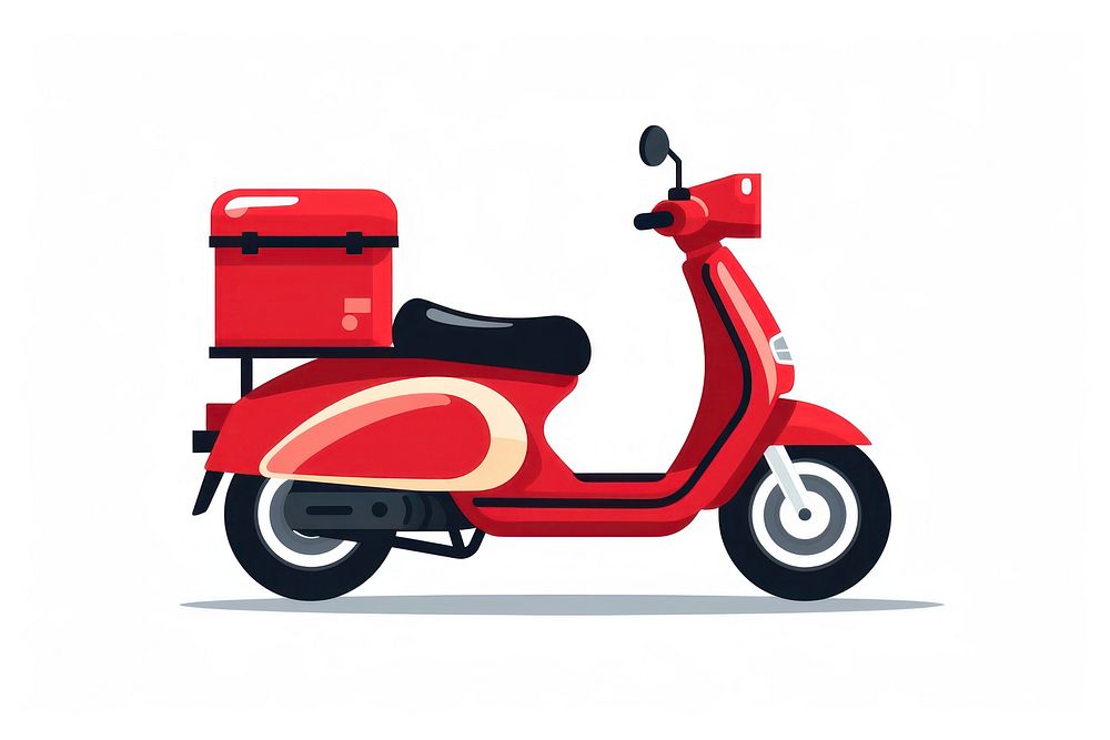Delivery Motorbike motorcycle vehicle scooter. AI generated Image by rawpixel.