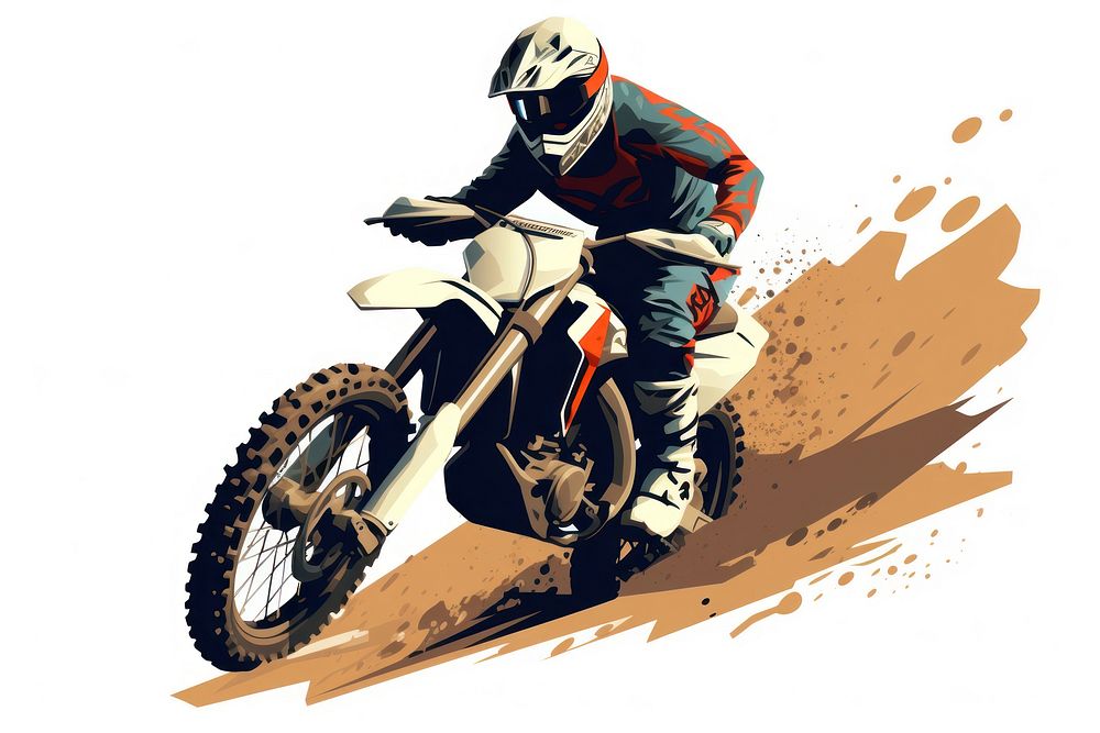 Motorcross Motorbike motorcycle motocross vehicle. AI generated Image by rawpixel.