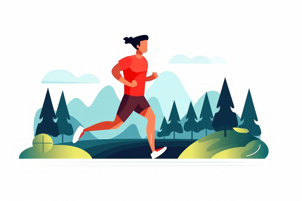 Runner running jogging determination competition. AI generated Image by rawpixel.
